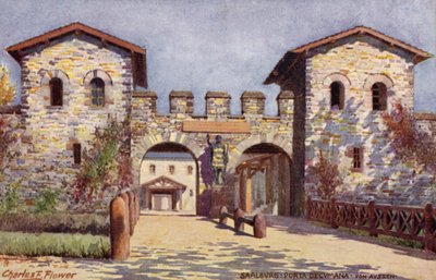 萨尔堡，Porta Decumania，从外面 作者 查尔斯·埃德温·弗洛尔